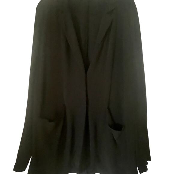 Eileen Fisher Blazer Womens Large Business Oversized Two Buttoned Jacket Black - Picture 9 of 13